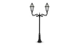 چراغ پارکی دوشاخه آرین سربالا برند شب تاب مدل برنارد کد SH-110902171/SH-119182001