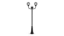 چراغ پارکی دو شاخه دیپلمات سربالا برند شب تاب مدل مروارید کد SH-110522021/SH-119212001