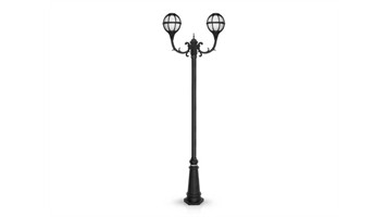 چراغ پارکی دو شاخه دیپلمات سربالا برند شب تاب مدل مروارید کد SH-110522021/SH-119212001