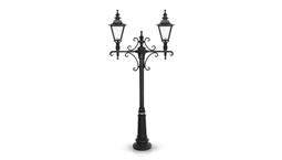 چراغ پارکی دوشاخه باتیس سربالا برند شب تاب مدل انگلیسی کد SH-110742101/SH-119182001